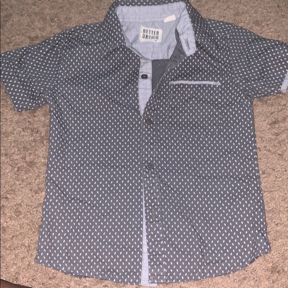Better Unsaid Boys Printed Button Down Shirt